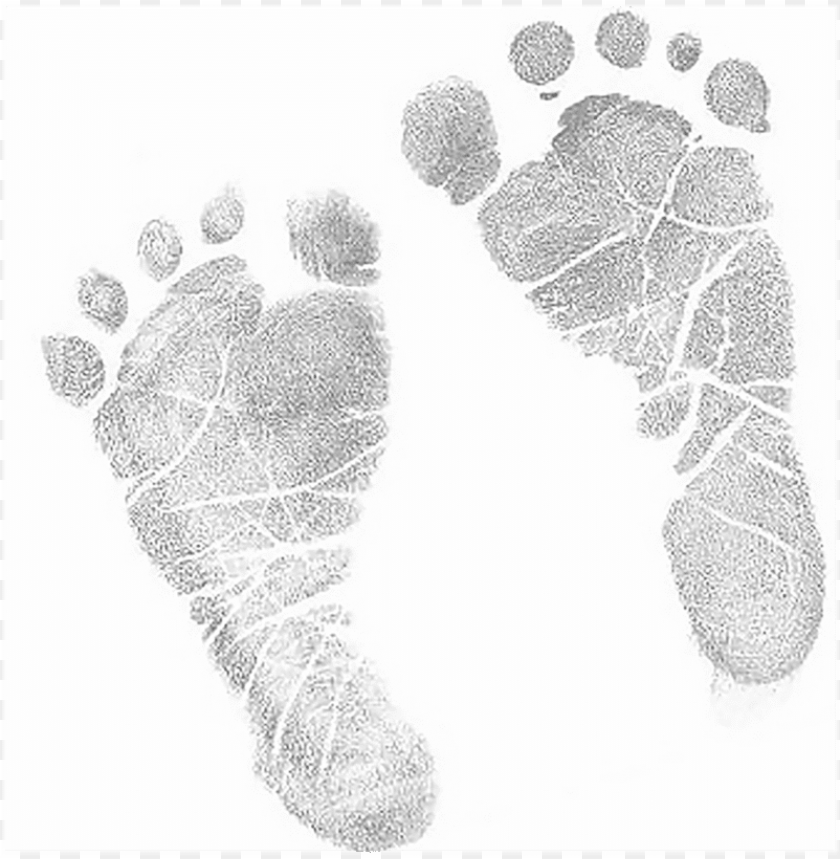 Download Footprints Newborn Set Baby Footprint Black White Png Image With Transparent Background Toppng