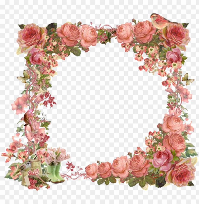 for developers vintage flowers borders clipart frame vintage floral border PNG transparent with Clear Background ID 163993