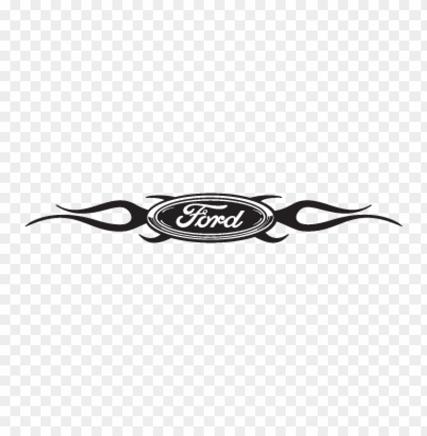  ford chisled with flames logo vector free - 466006