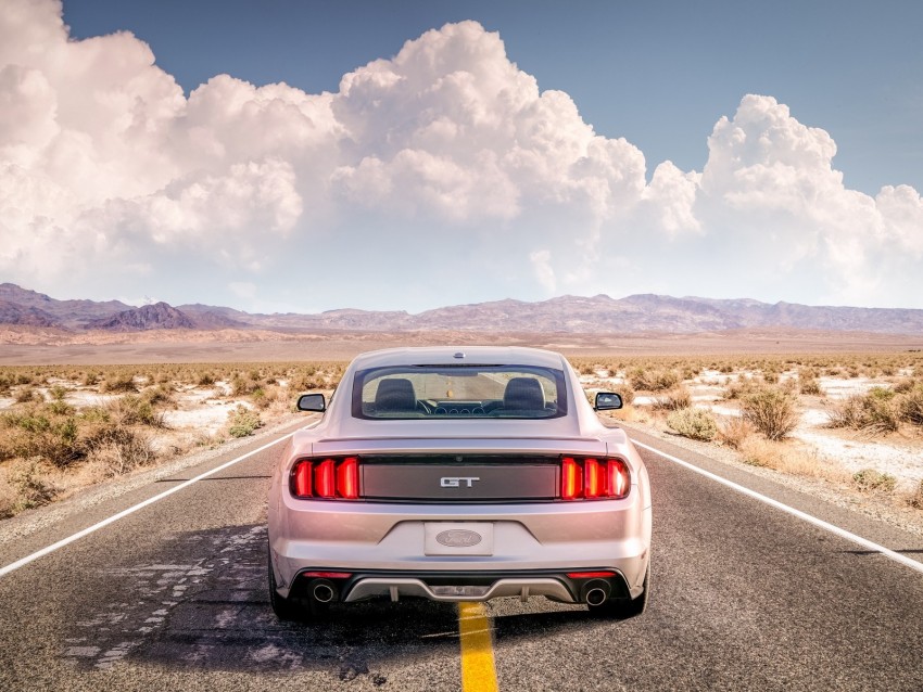 ford mustang, mustang gt, mustang, clouds, road