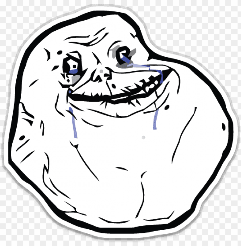 forever alone meme sticker PNG transparent with Clear Background ID 226855