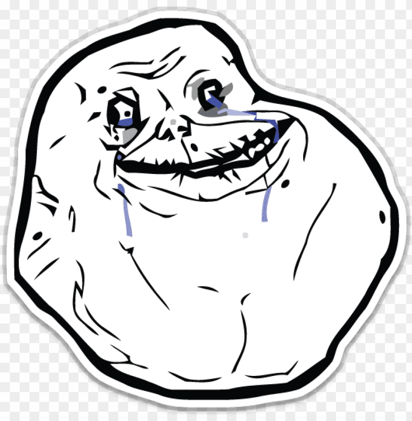 Forever Alone Meme Sticker PNG Transparent With Clear Background ID ...