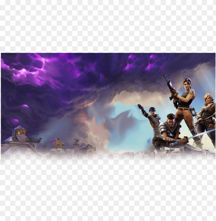 Fortnite Battle Royale Banner PNG Transparent Background