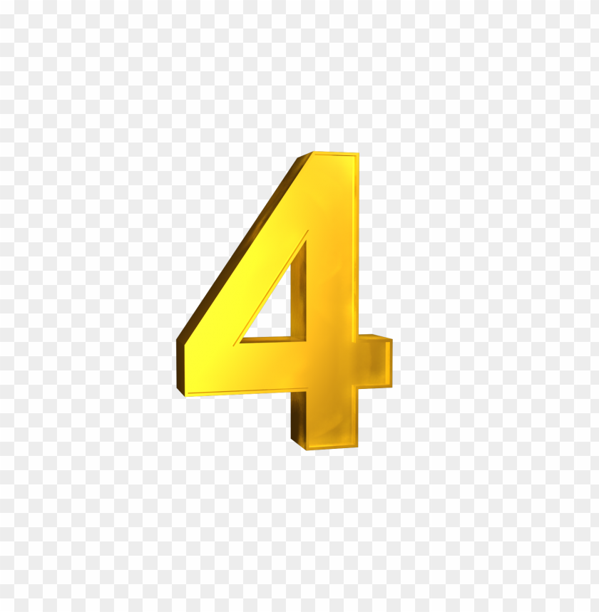 four, 4, 3d, numbers, gold