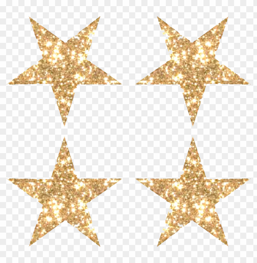 Four Golden Glitter Stars PNG Transparent With Clear Background ID 474807