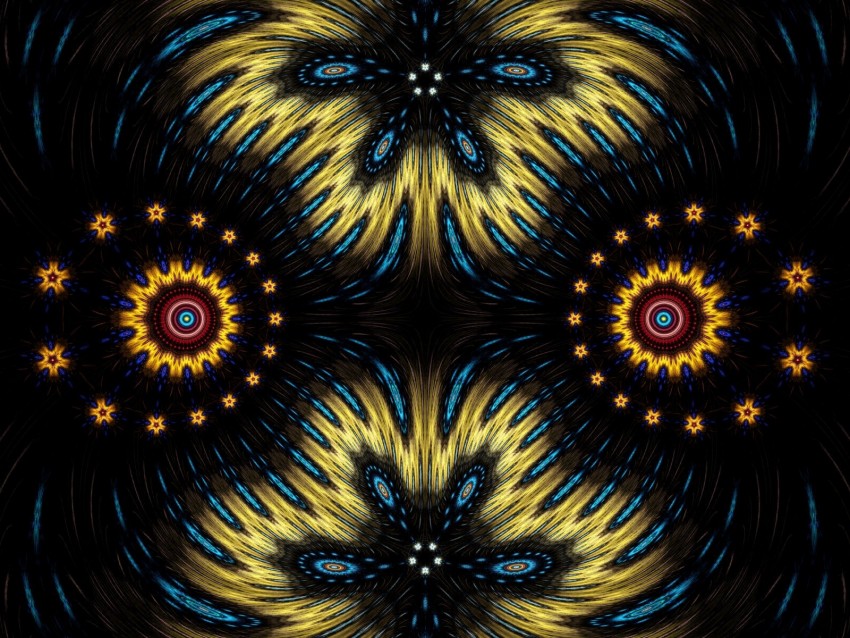 fractal, abstraction, psychedelic, tribal, symmetry, colorful