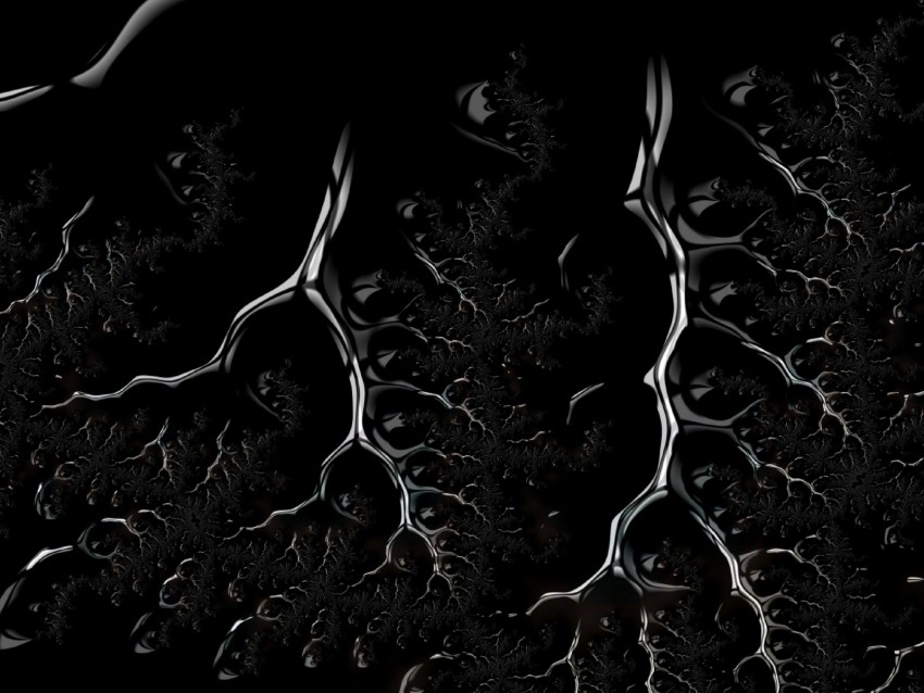 fractal, black, branched, dark, creeping
