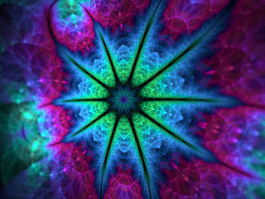 Fractal Colorful Abstraction Pattern Png - Free PNG Images
