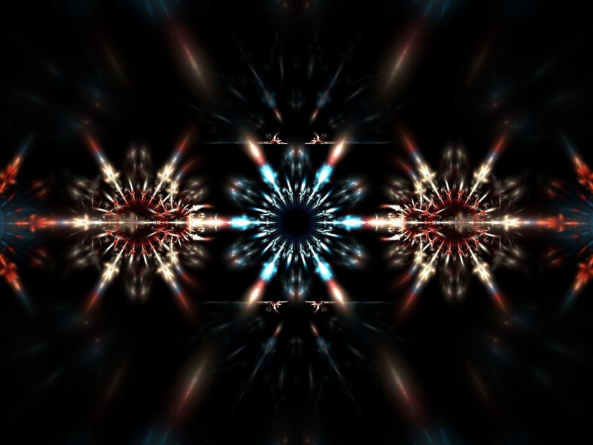 fractal, glow, bright, abstraction