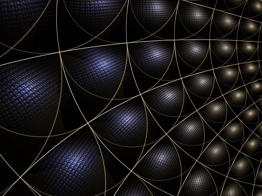 Fractal Grid Lines Dark Abstraction Png - Free PNG Images