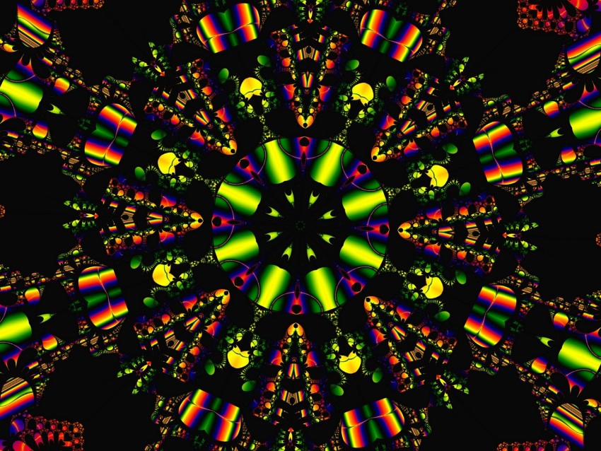 fractal, kaleidoscope, colorful