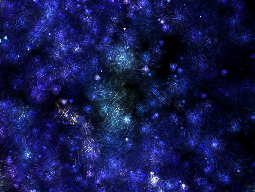 fractal, lines, strokes, blue