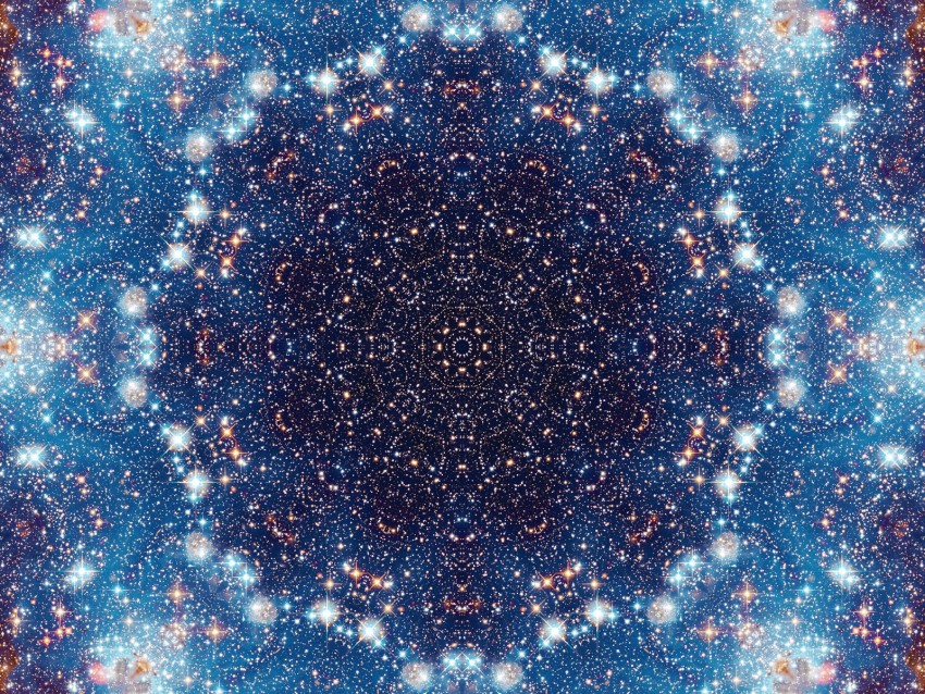 fractal, mandala, pattern, glow, bright