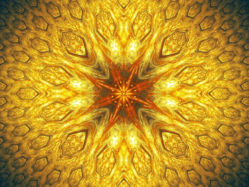 fractal, pattern, bright, glow, abstraction