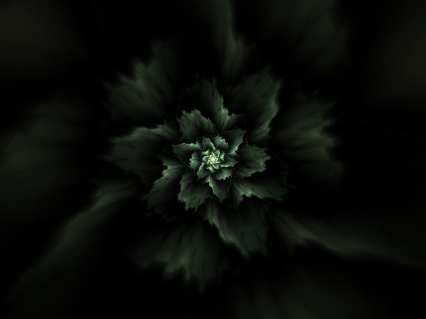 fractal, pattern, dark, blur