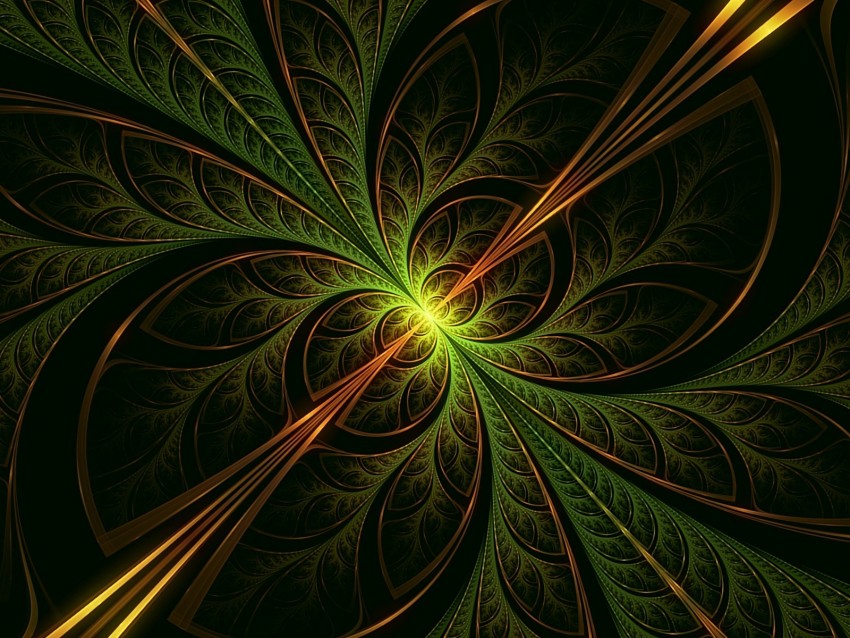 fractal, pattern, glow, tangled, abstraction