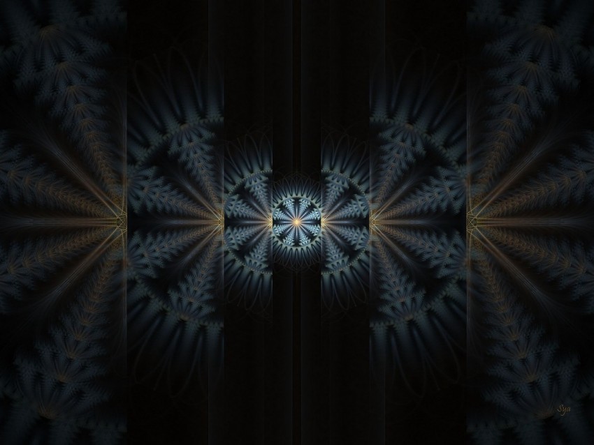 fractal, pattern, illusion, dark, abstraction