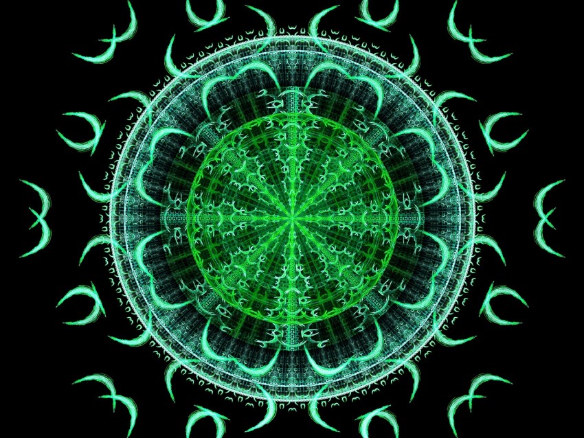 fractal, pattern, mandala, symmetry, abstraction