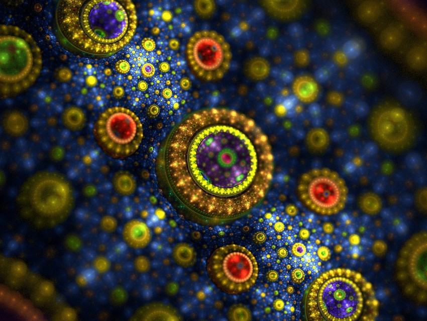 fractal, pattern, ornament, colorful, blur