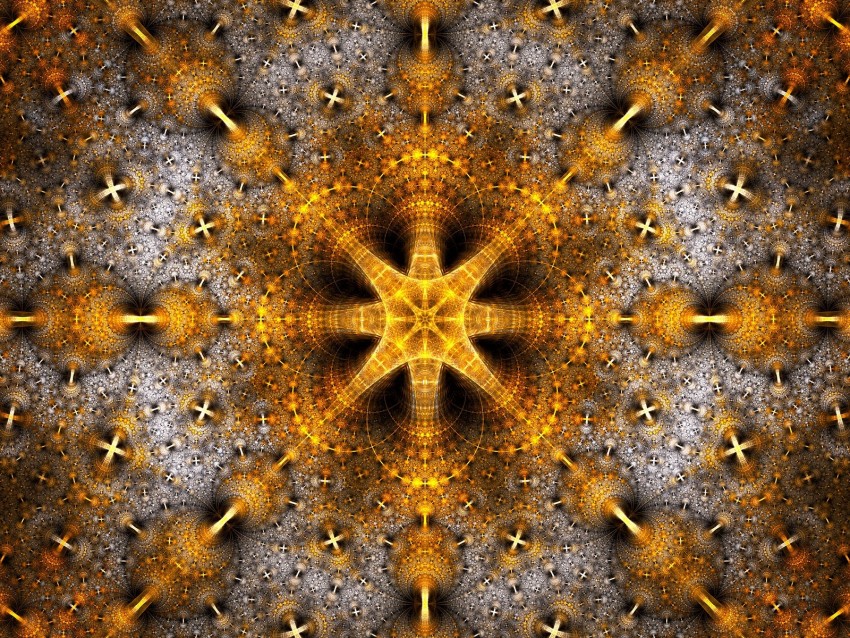 fractal, pattern, swirling, circles, golden