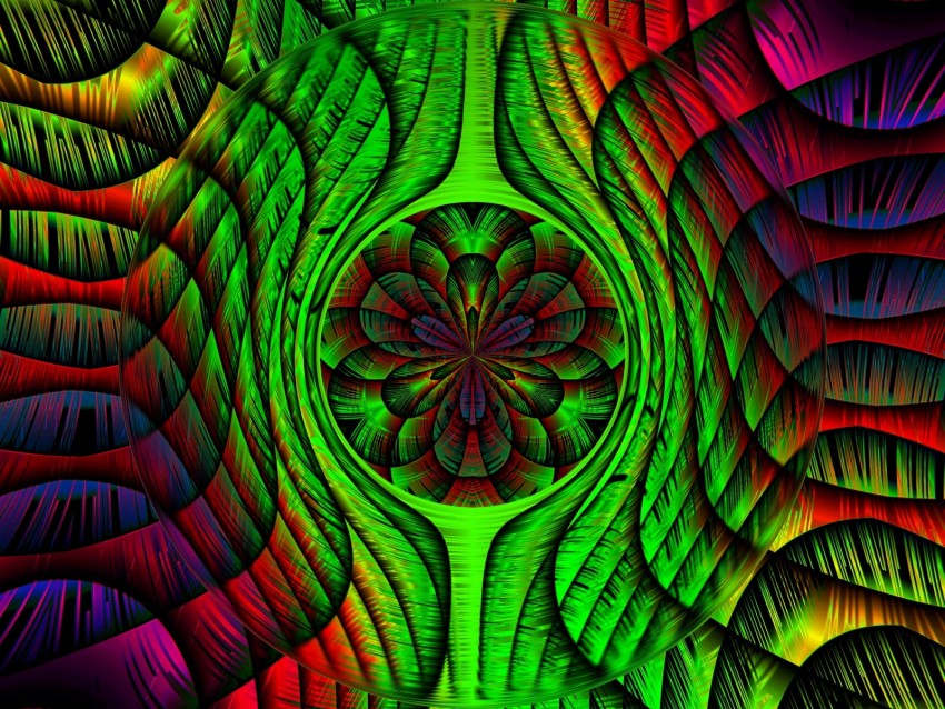 fractal, pattern, tangled, colorful, abstraction
