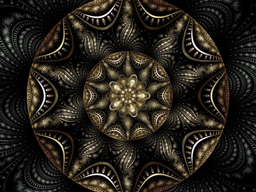 fractal, pattern, tangled, kaleidoscope, abstraction