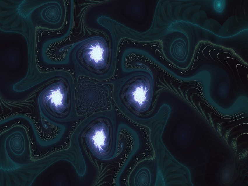 Fractal Patterns Dark Twisted Curved Abstraction Png - Free PNG Images
