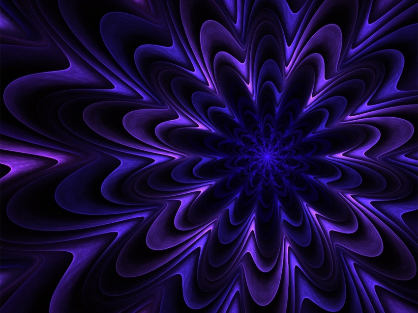 fractal, patterns, purple, wavy, volumetric