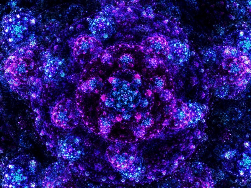 fractal, patterns, shine, lilac, blue