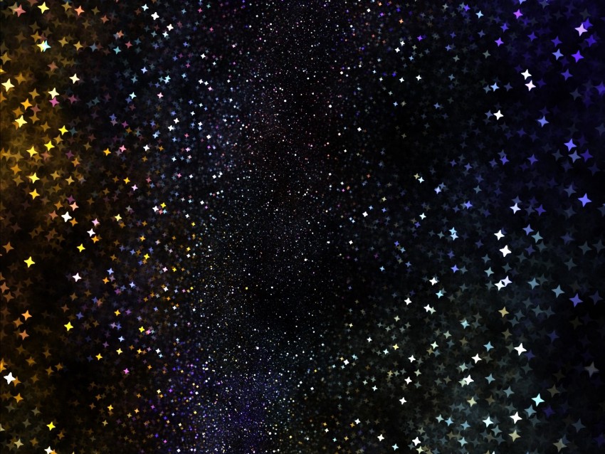 Fractal Shine Stars Dark Abstraction Png - Free PNG Images