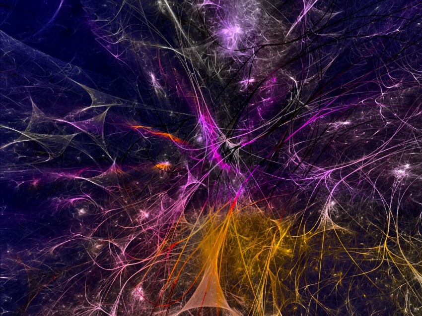 Fractal Shroud Clots Connections Abstraction Multicolored Png - Free PNG Images