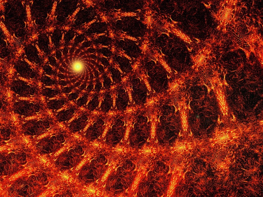 Fractal Spiral Fiery Bright Glow Png - Free PNG Images