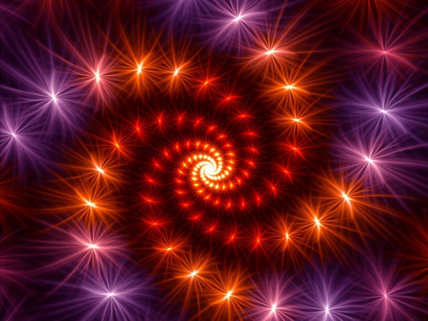 Fractal Spiral Rotation Shine Abstraction Png - Free PNG Images