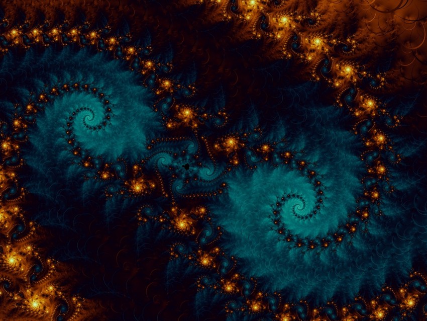 Fractal Spiral Swirling Abstraction Pattern Png - Free PNG Images