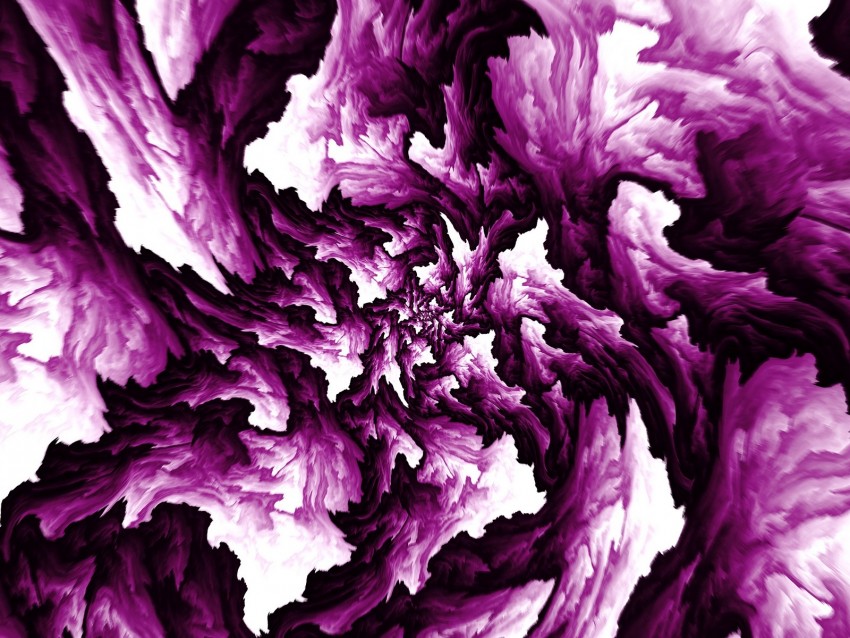 Fractal Tangled Spots Abstraction Purple Png - Free PNG Images