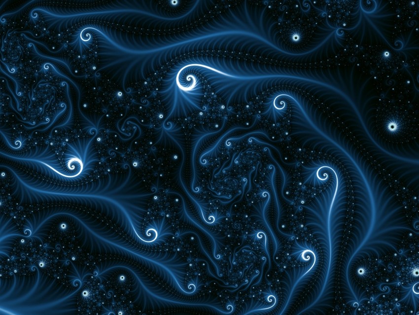 fractal, tangled, swirling, winding, glow, abstraction