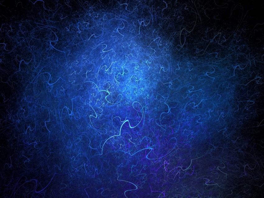 Fractal Threads Tangled Blue Abstraction Png - Free PNG Images