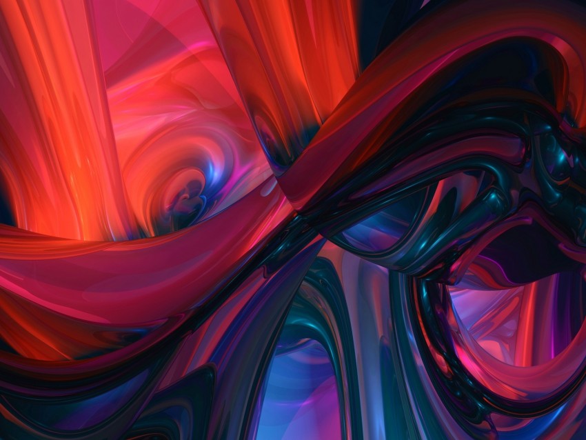 Fractal Wavy Tangled Colorful Abstraction Png - Free PNG Images