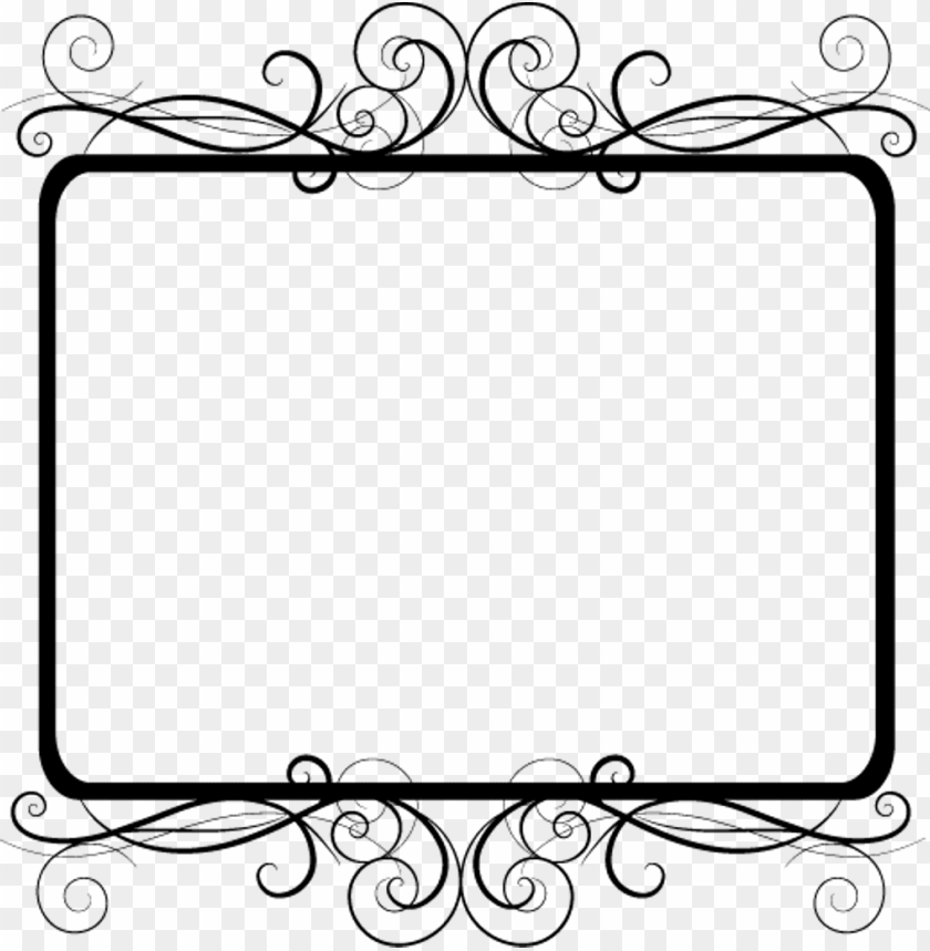 frame #border #edging #decoration #fancy #curly #black - border design black  and white frames PNG image with transparent background | TOPpng