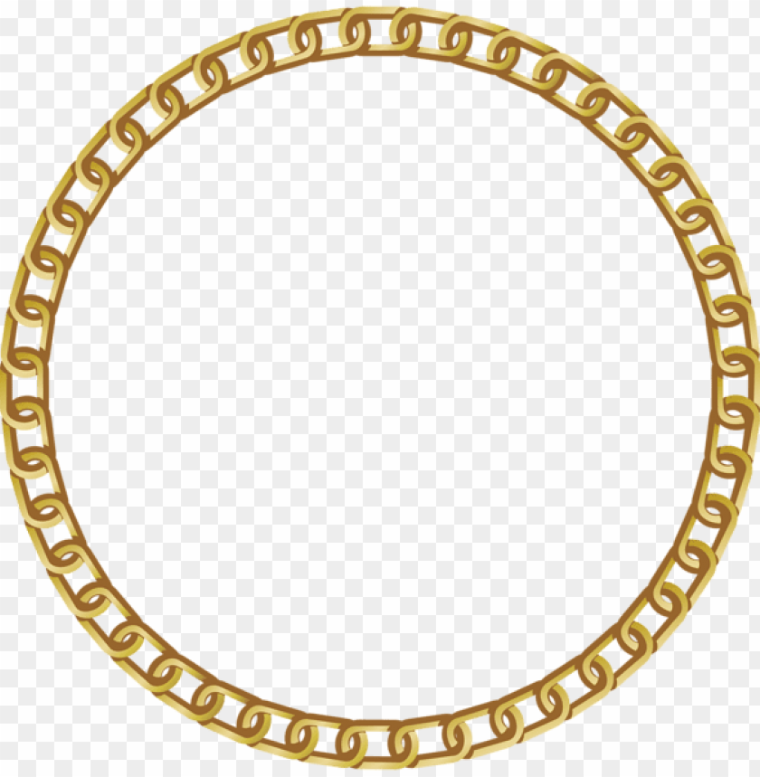 frame round gold transparent
