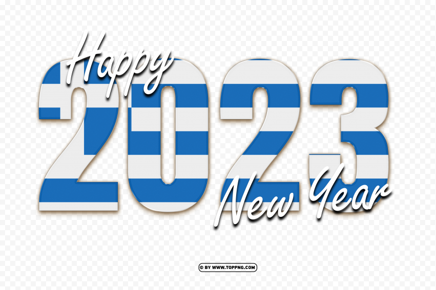 free 2023 happy new year with greece flag design png,New year 2023 png,Happy new year 2023 png free download,2023 png,Happy 2023,New Year 2023,2023 png image