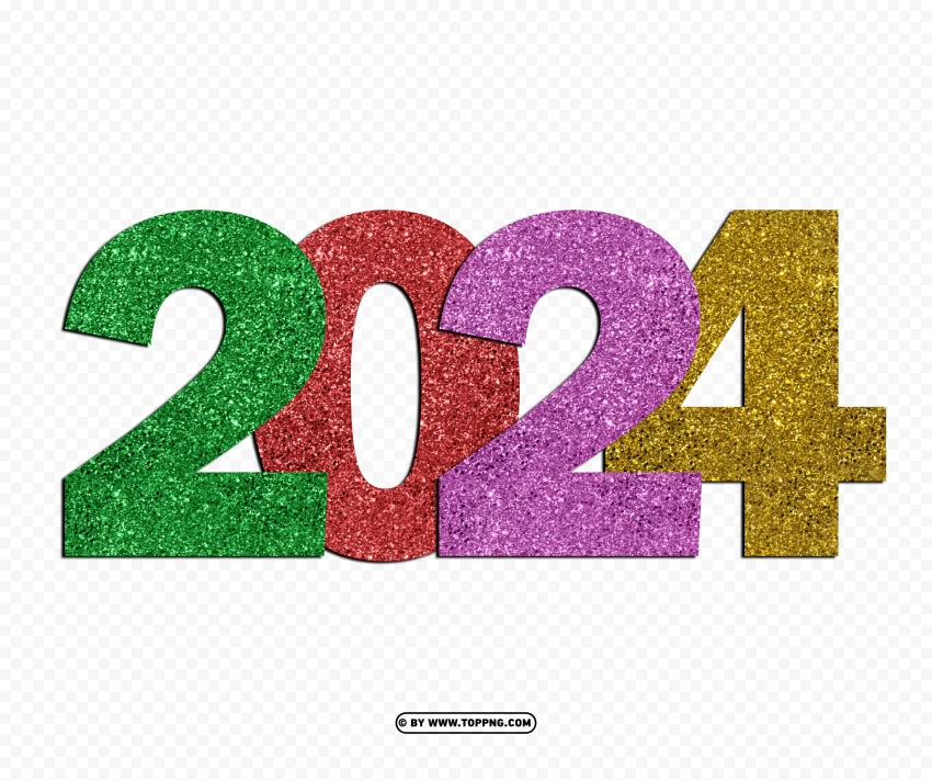 free 2024 glitter multicolored text hd png , glitter 2024,glitter 2024 png,2024 ,2024 transparent png,2024 png