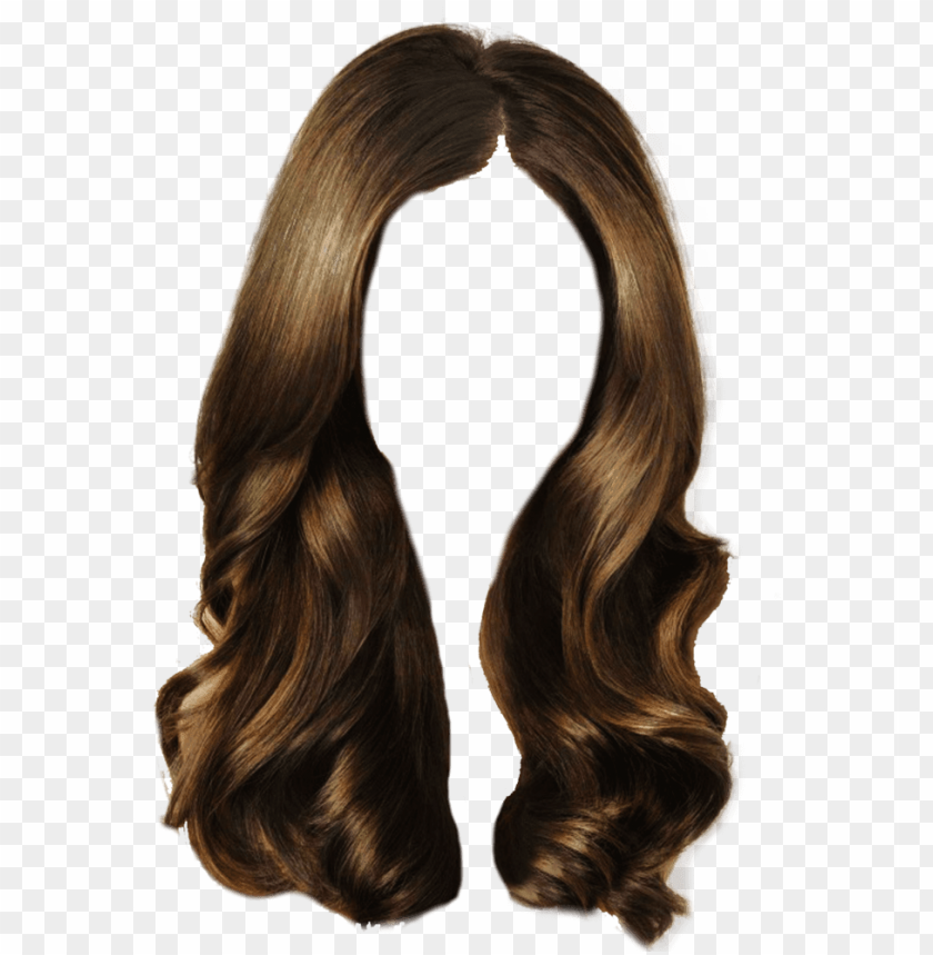 free brown hair wig transparent PNG image with transparent background |  TOPpng