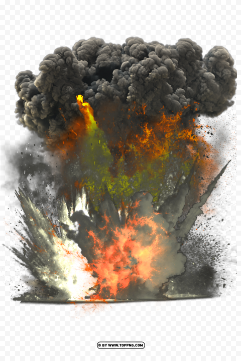 Free Dark Smoke Explosion And Fire Png