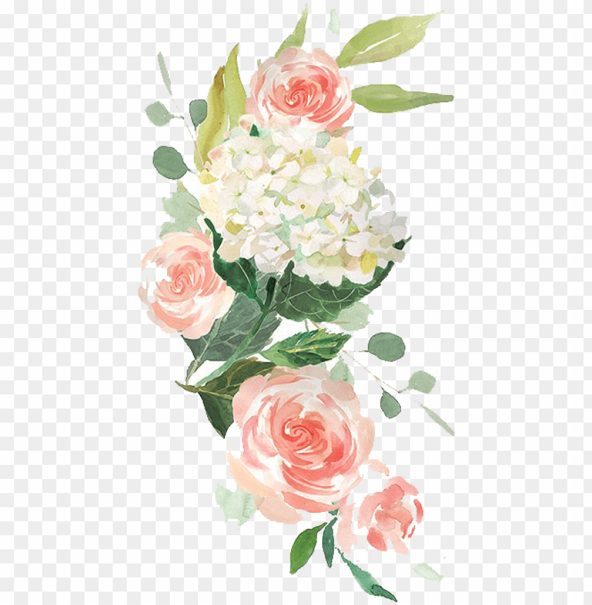 Free Elegant Watercolor Flowers Twitter Background - Free Watercolor Flower Vector Transparent Background Png - Free PNG Images
