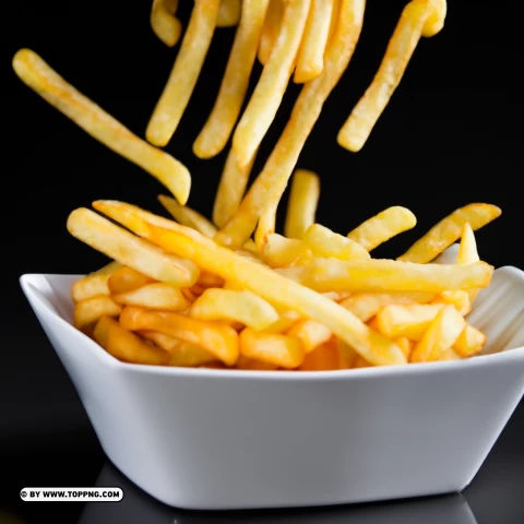 Free Falling French Fries HD Background