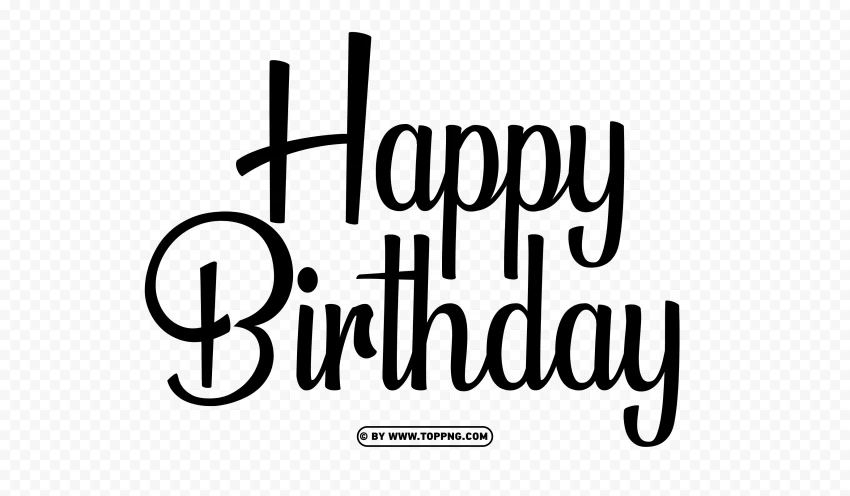 Free Happy Birthday PNG Text And Fonts - Image ID 489583 | TOPpng