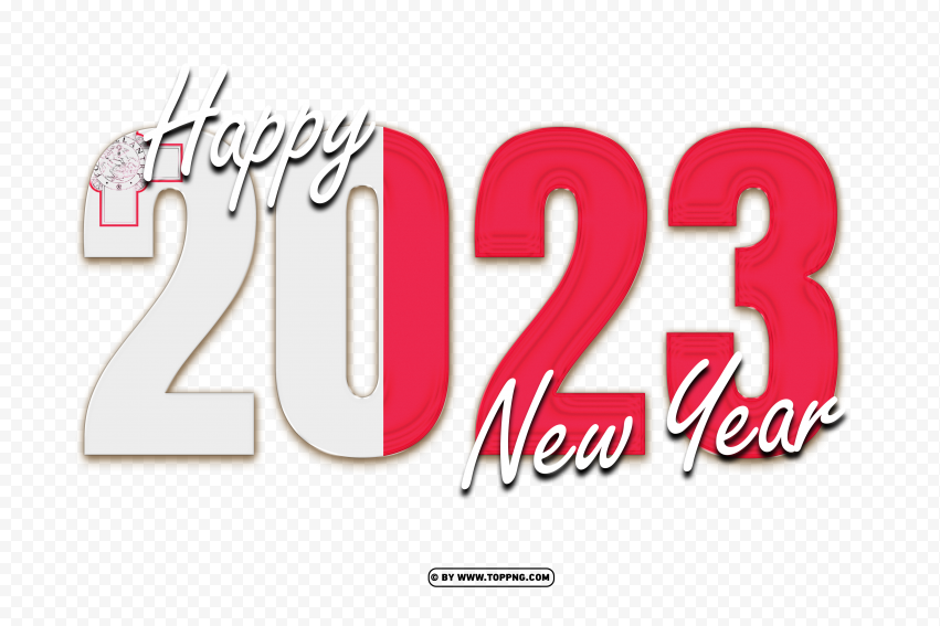 free hd 2023 happy new year with malta flag png,New year 2023 png,Happy new year 2023 png free download,2023 png,Happy 2023,New Year 2023,2023 png image