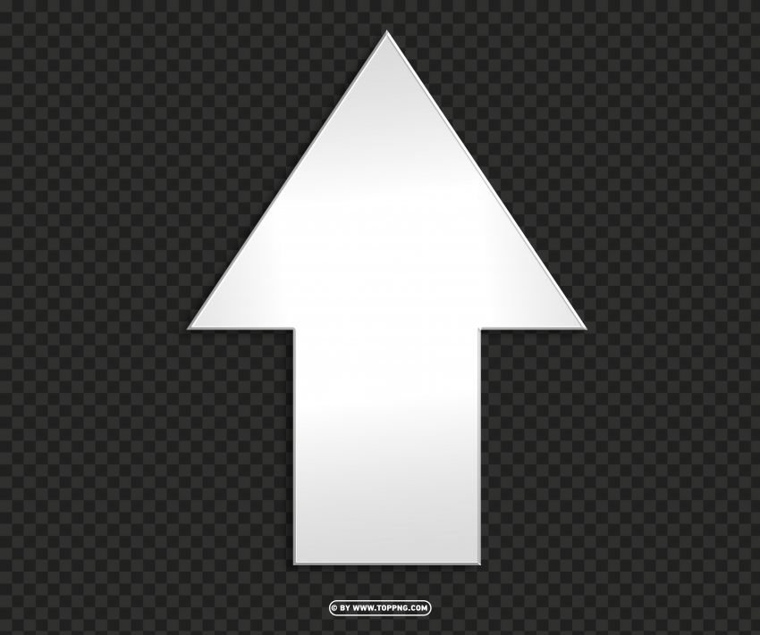 Free Hd 3d Silver Arrow Up Png Background