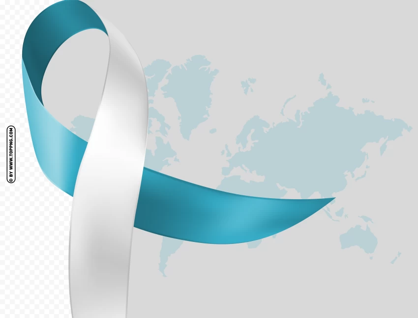Free Hd Cervical Cancer Template With Ribbon Png